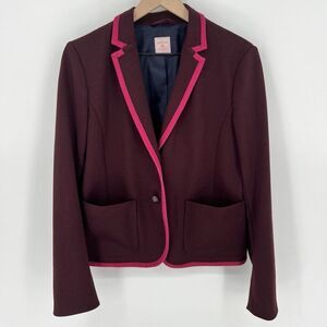 Gap The Academy Ponte Blazer in Vamp Red - Size 10